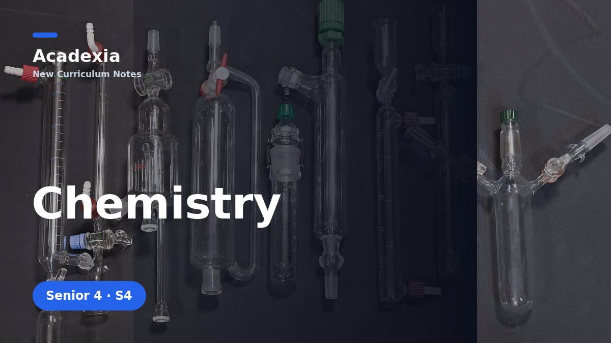 S4 Chemistry — New Curriculum Notes